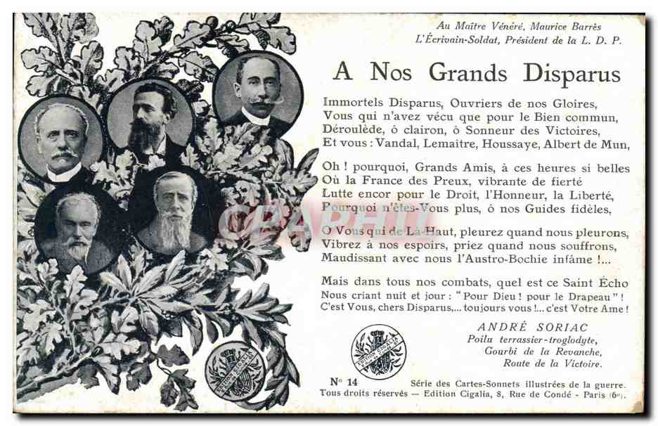 CPA Militaria A nos grands disparus Andre Soriac 