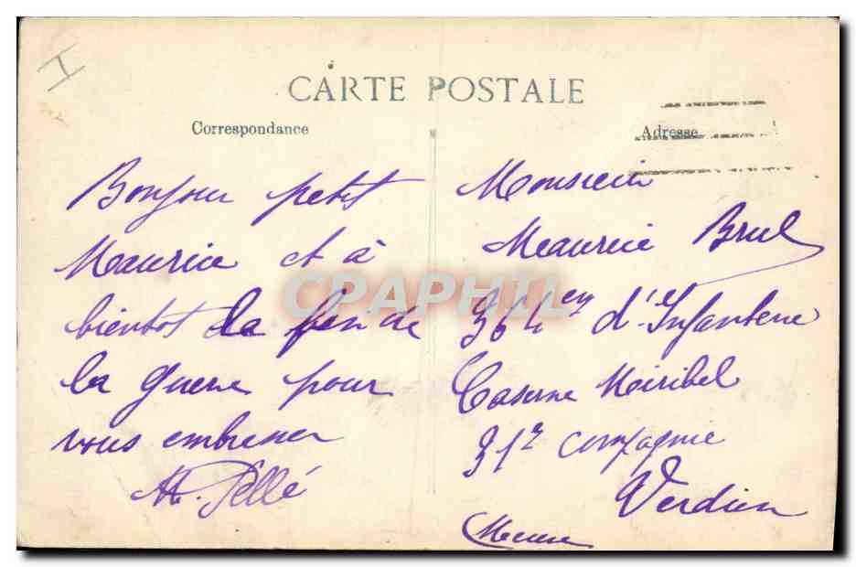 CPA Militaria Le chef des barbares Guillaume en hussard de la mort  — Rückseite