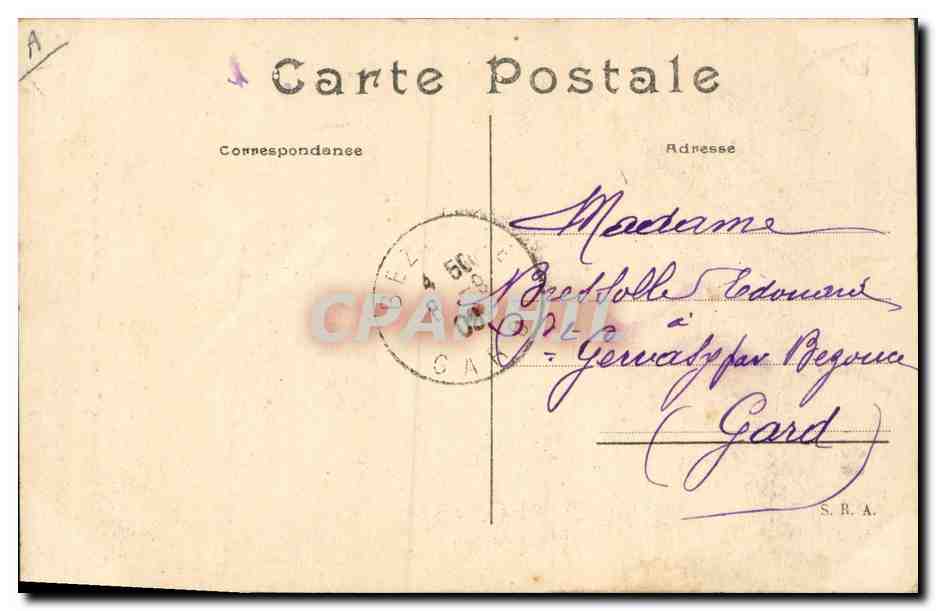 Manceuvres du Bourbonnais — Général Tréméau — 1909 — Verso