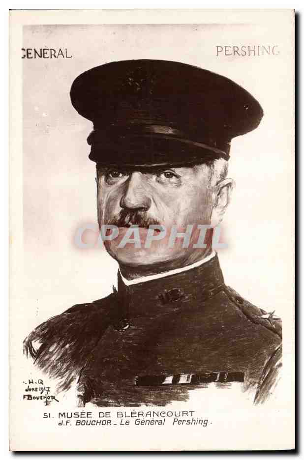 CPA Militaria Musee de Bleraincourt Bouchor Le general Pershing 