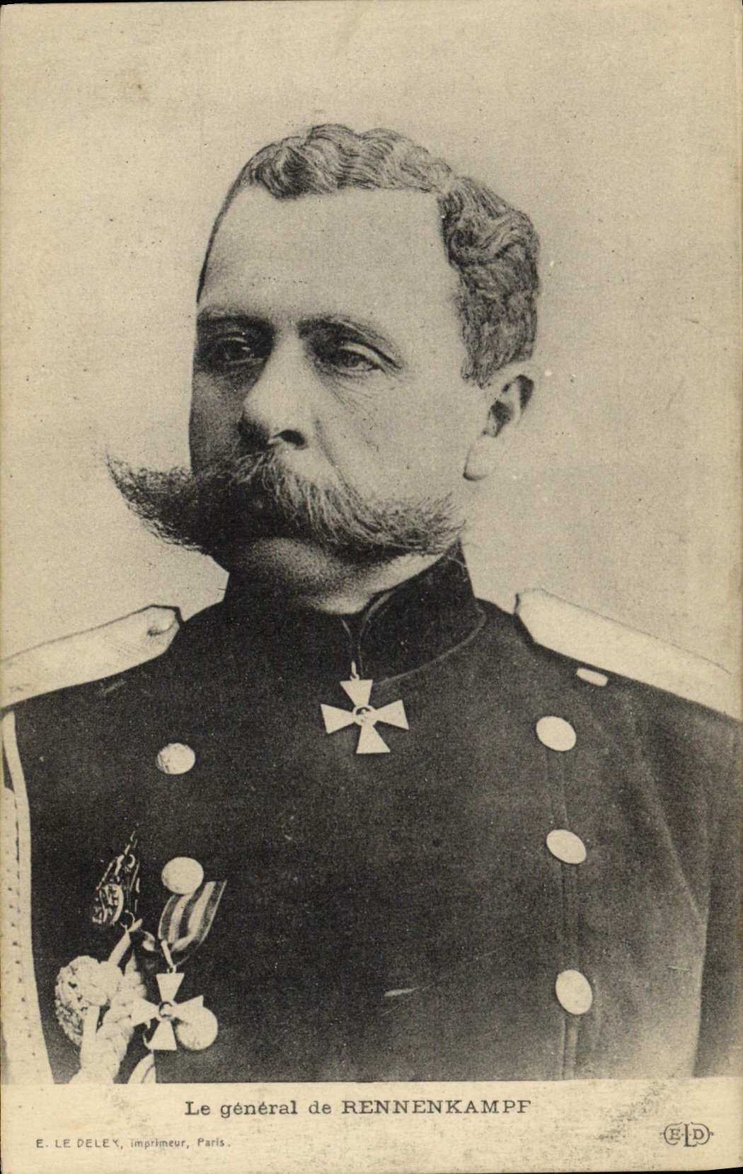 General de RENNENKAMPF — military portrait — E. LE DELEXY, printer, Paris