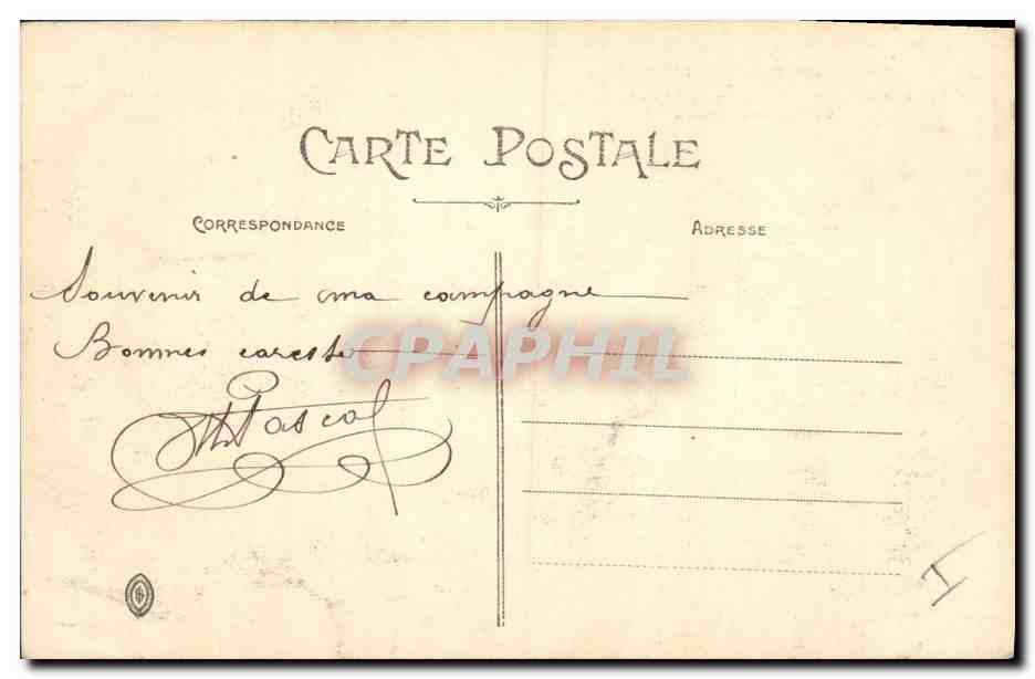 CPA Militaria La guerre dans le Nord Vermelles Dans les ruines La visite du Prince de Galles  — Verso