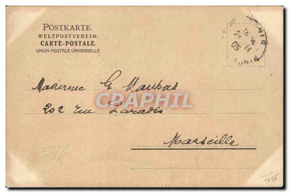 CPA Bateau Hamburg Amerika line Am Bord des DAmpfers Meteor  — Rückseite