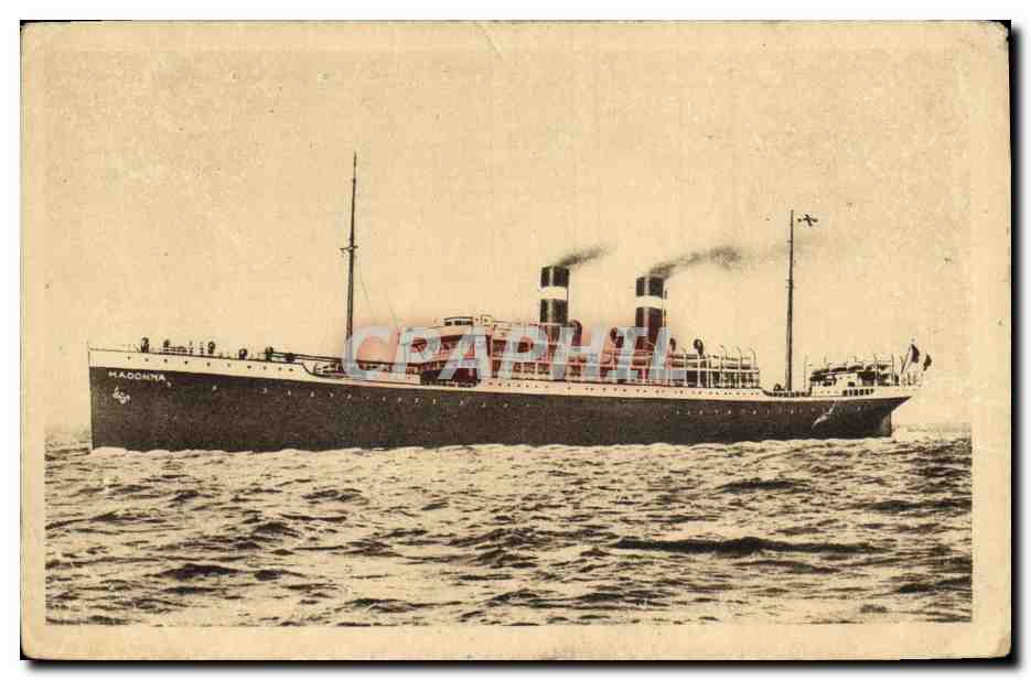 Paquebot Madonna — Compagnie Générale de Navigation — Fabre Line