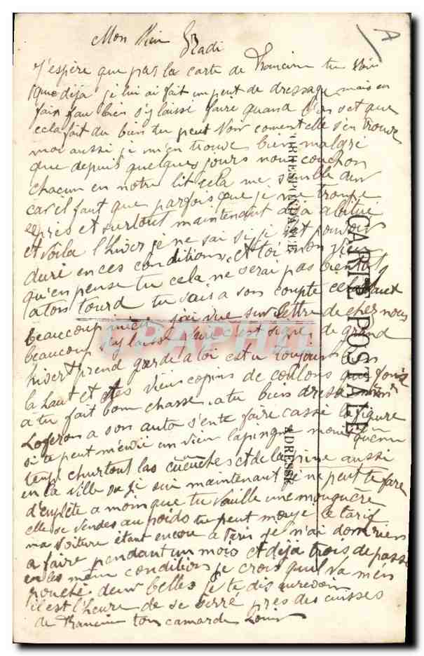 ORAN — "La Medjerda", Courrier de Port-Vendres quittant le Port d'Oran — LL — Verso