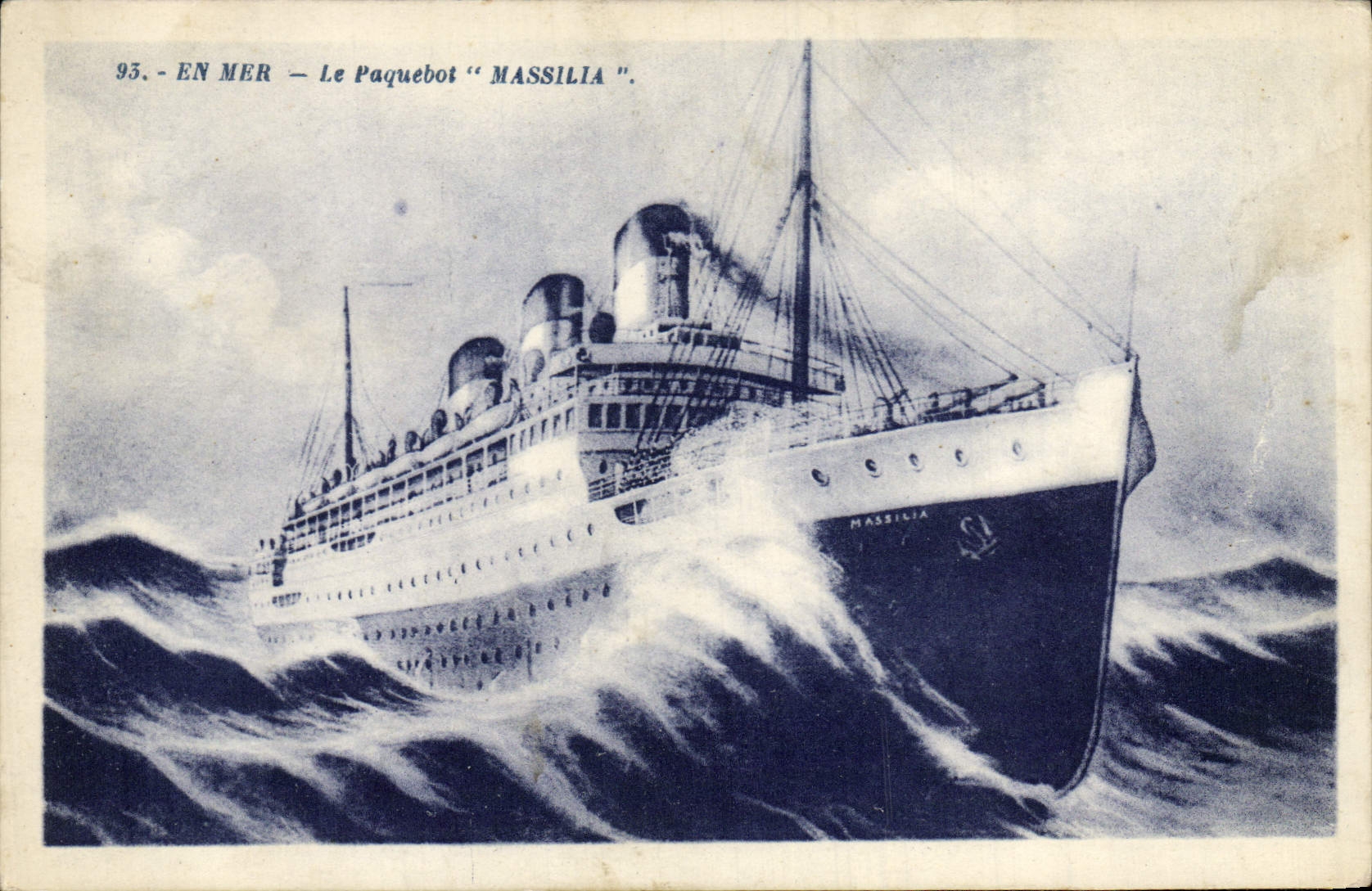 CPA Bateau En mer Le paquebot Massilia 
