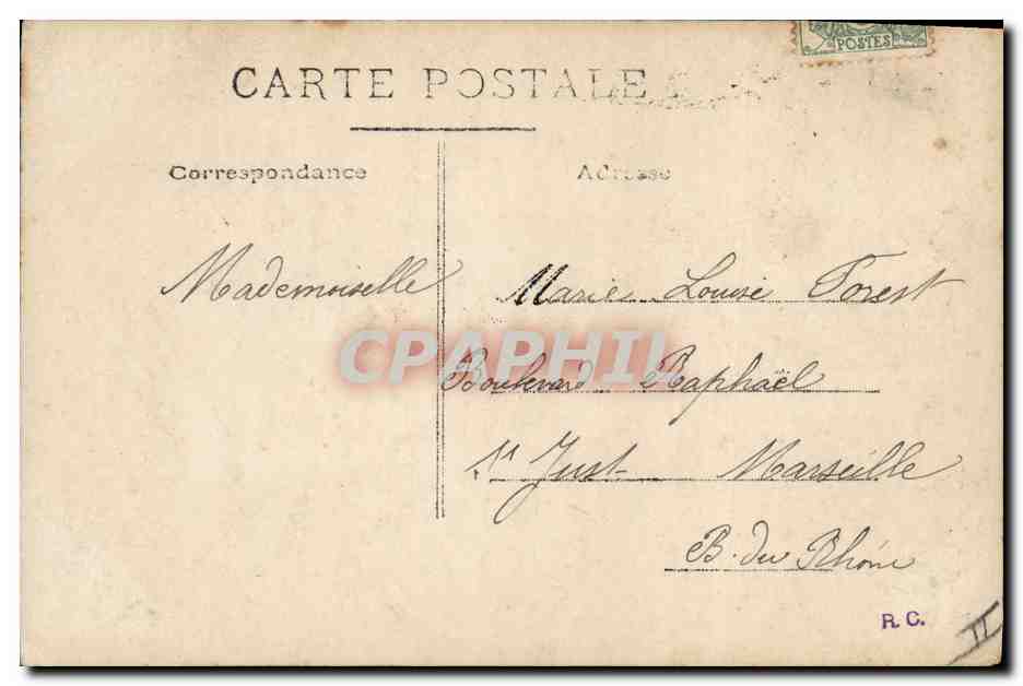 Femme tenant un bouquet devant une cloche — Heureuses Pâques — Grub ph. n°322 — Verso