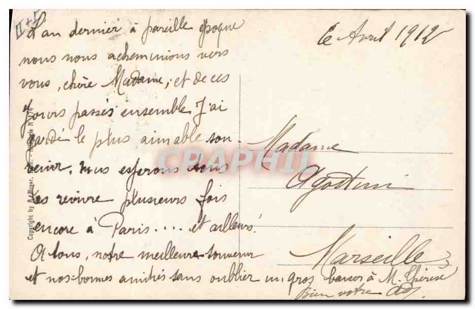 CPA Cloche Au temps des fiancailles  — Rückseite