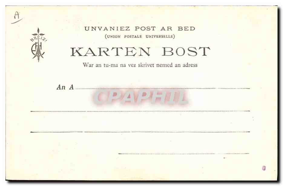 CPA Folklore Les chansons de Botrel Dors mon gas  — Verso