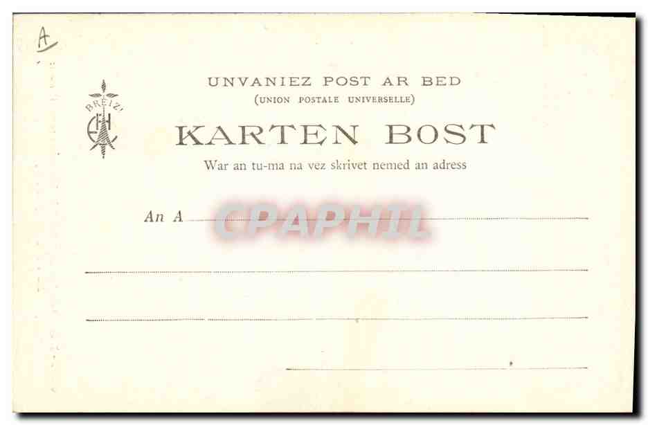 CPA Folklore Les chansons de Botrel Le Petit Gregoire Christ Jesus  — Verso