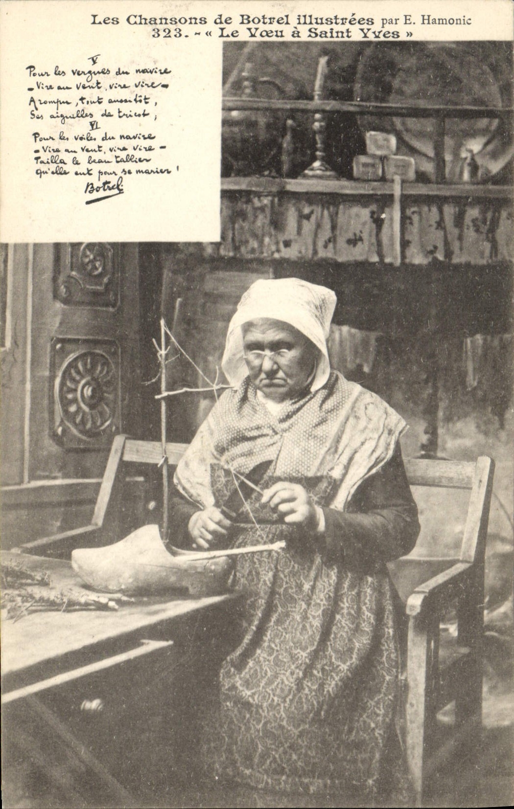 CPA Folklore Les chansons de Botrel Le voeu a Saint Yves 
