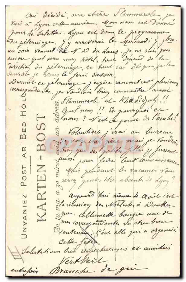 CPA Folklore Les chansons de Botrel Les petits sabots  — Verso