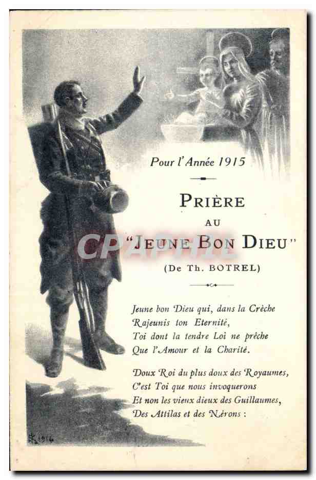 CPA Folklore Priere au Jeune Bon Dieu Botrel Annee 1915 
