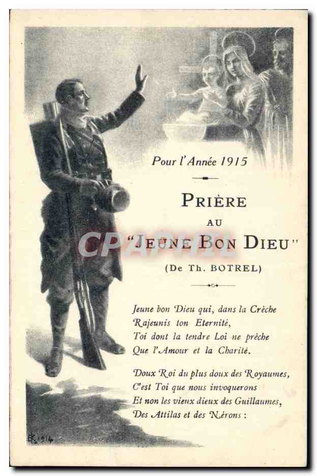 CPA Folklore Priere au Jeune Bon Dieu Botrel Annee 1915 
