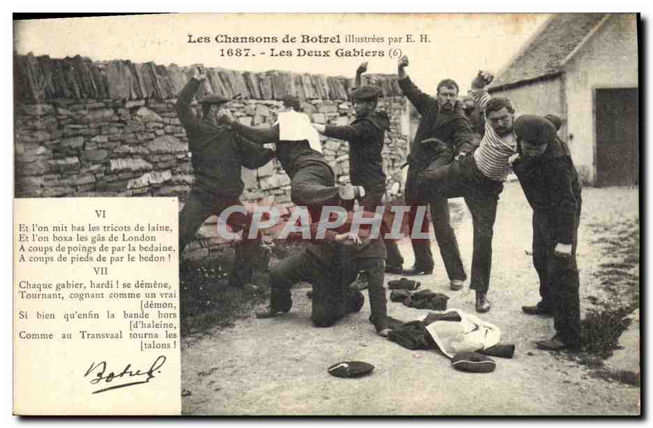 CPA Folklore Les chansons de Botrel Les deux gabiers Marins 