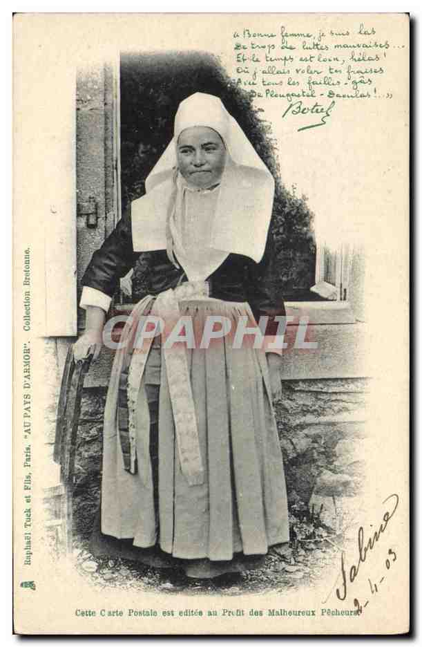 CPA Folklore Botrel Femme 