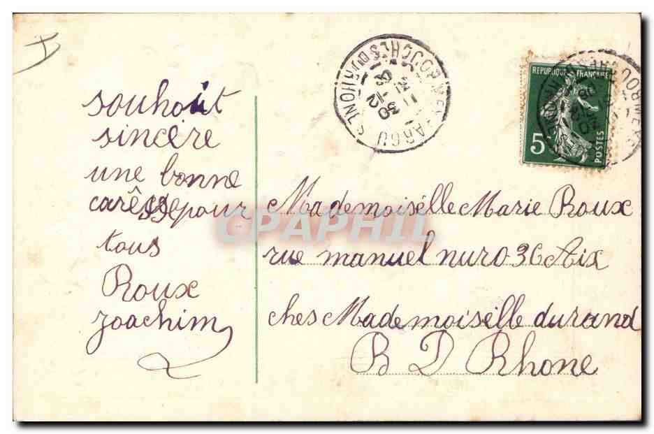 CPA Fantaisie Fleurs  — Rückseite