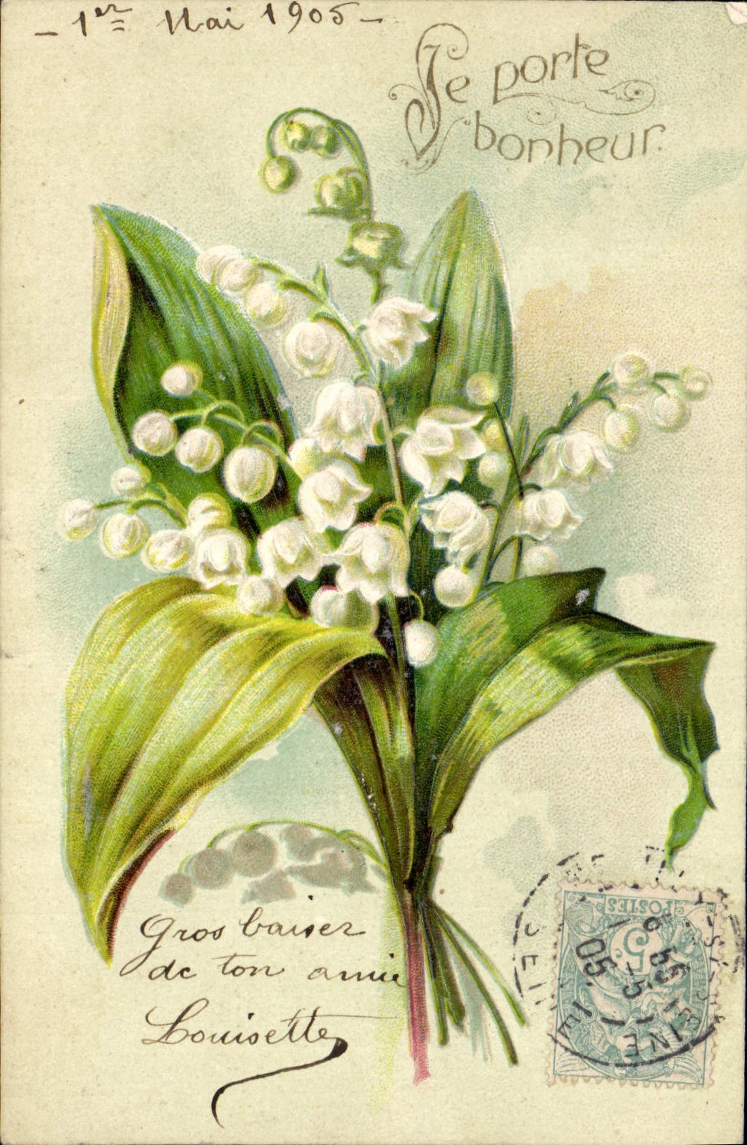 CPA Fantaisie Fleurs Muguet 