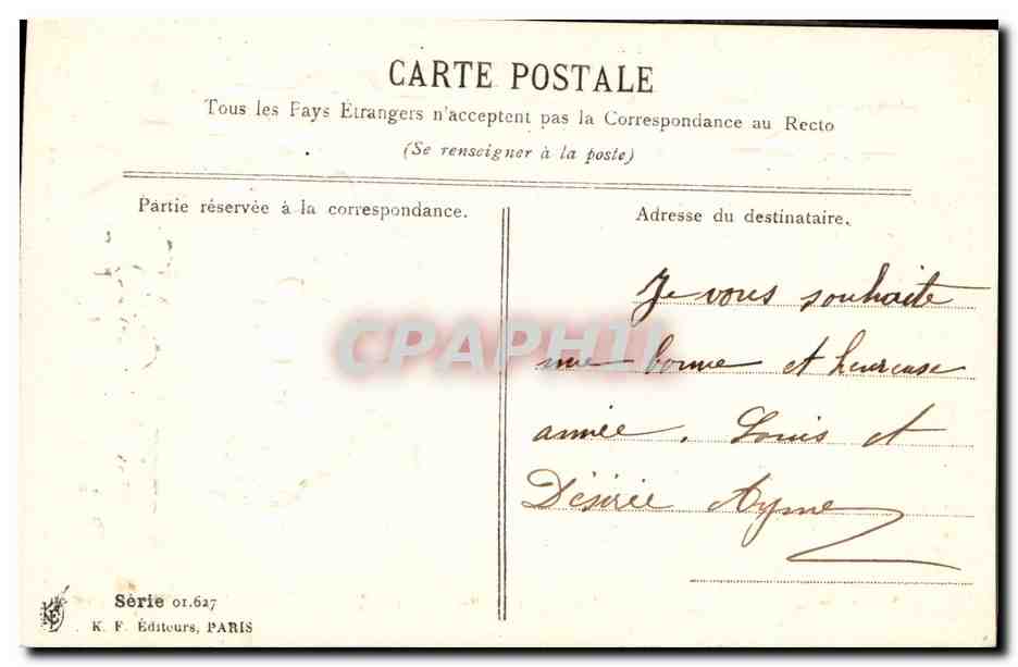 CPA Fantaisie Fleurs  — Verso