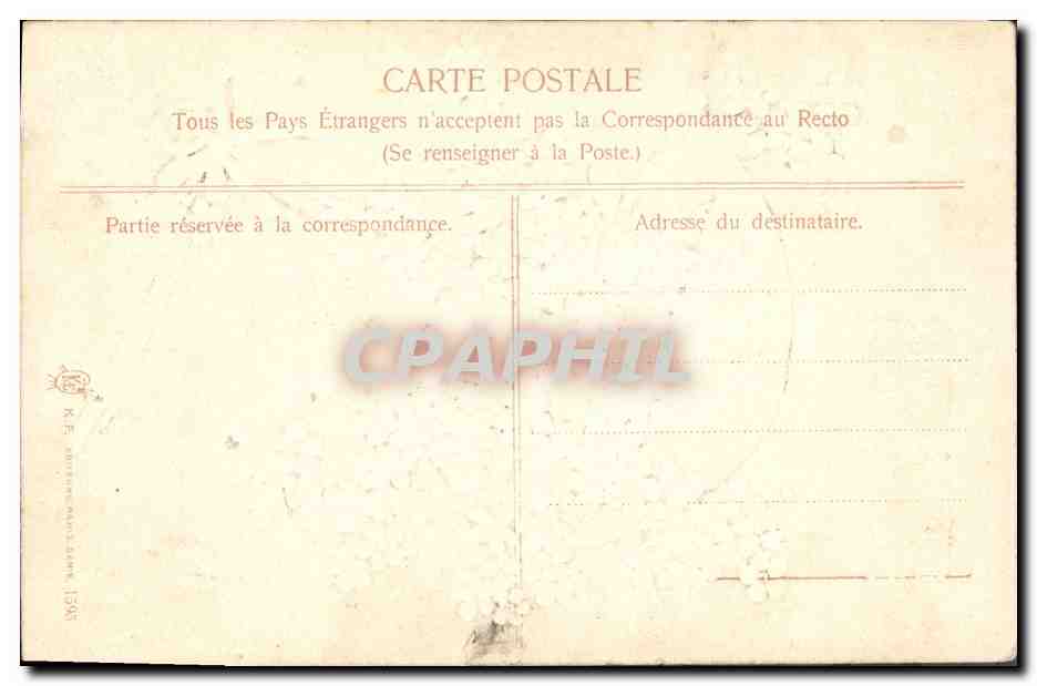 CPA Fantaisie Fleurs  — Verso