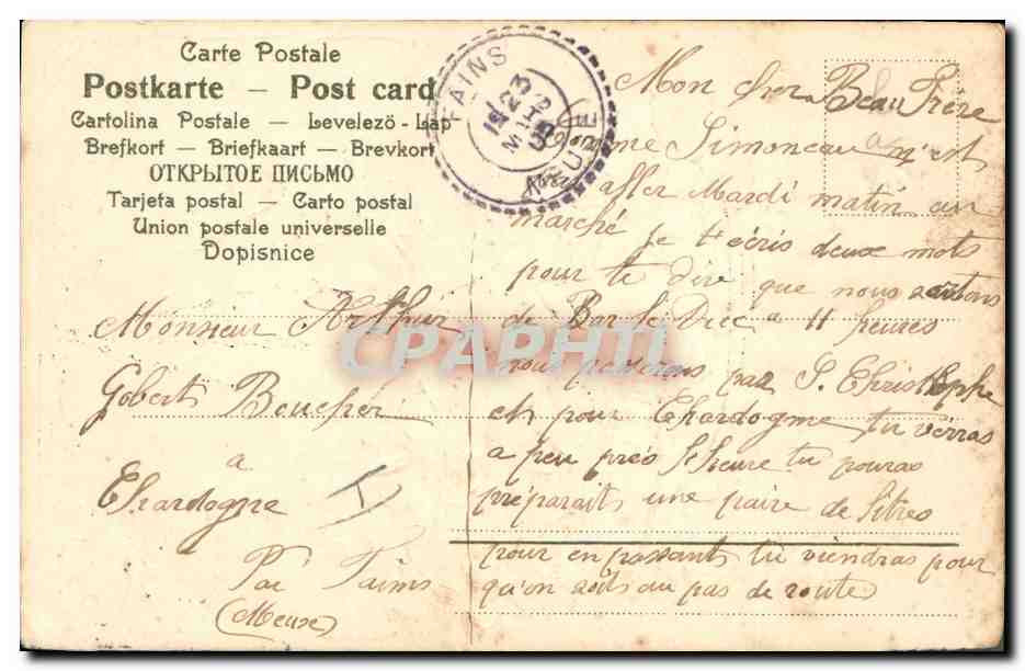 CPA Fantaisie Fleurs  — Rückseite