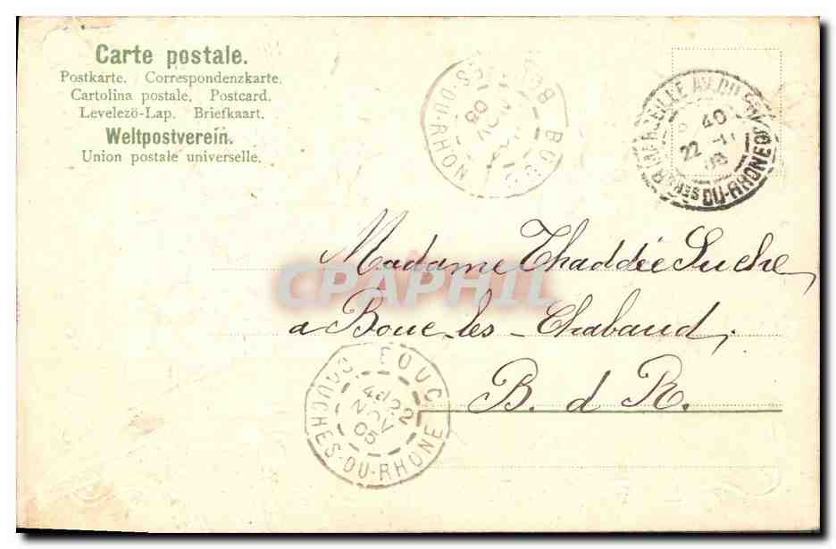 CPA Fantaisie Fleurs  — Rückseite
