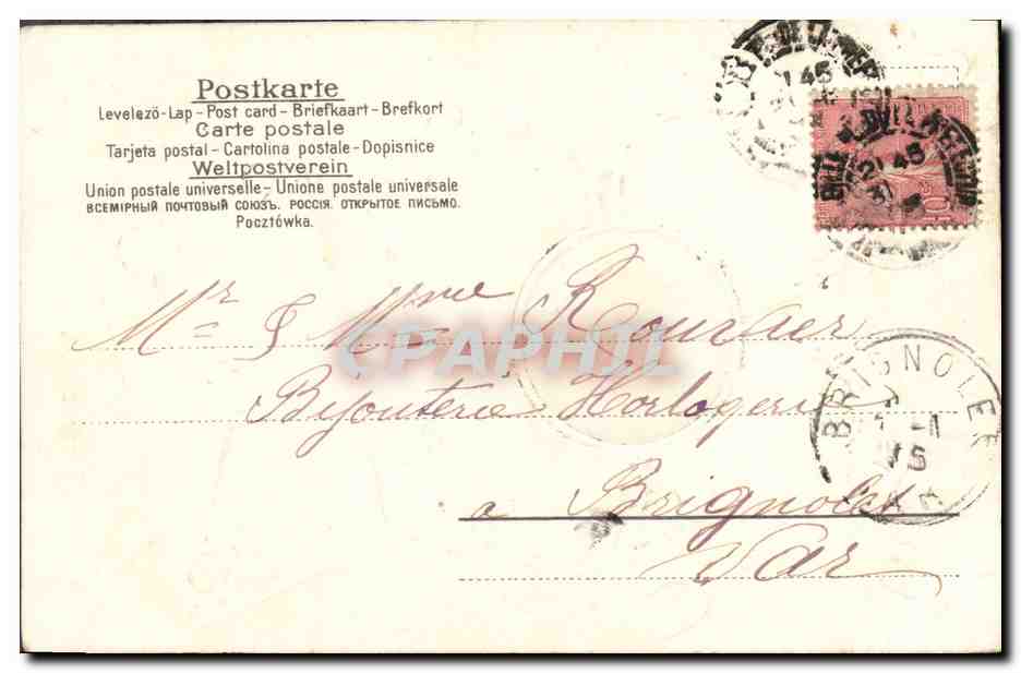 CPA Fantaisie Fleurs  — Rückseite