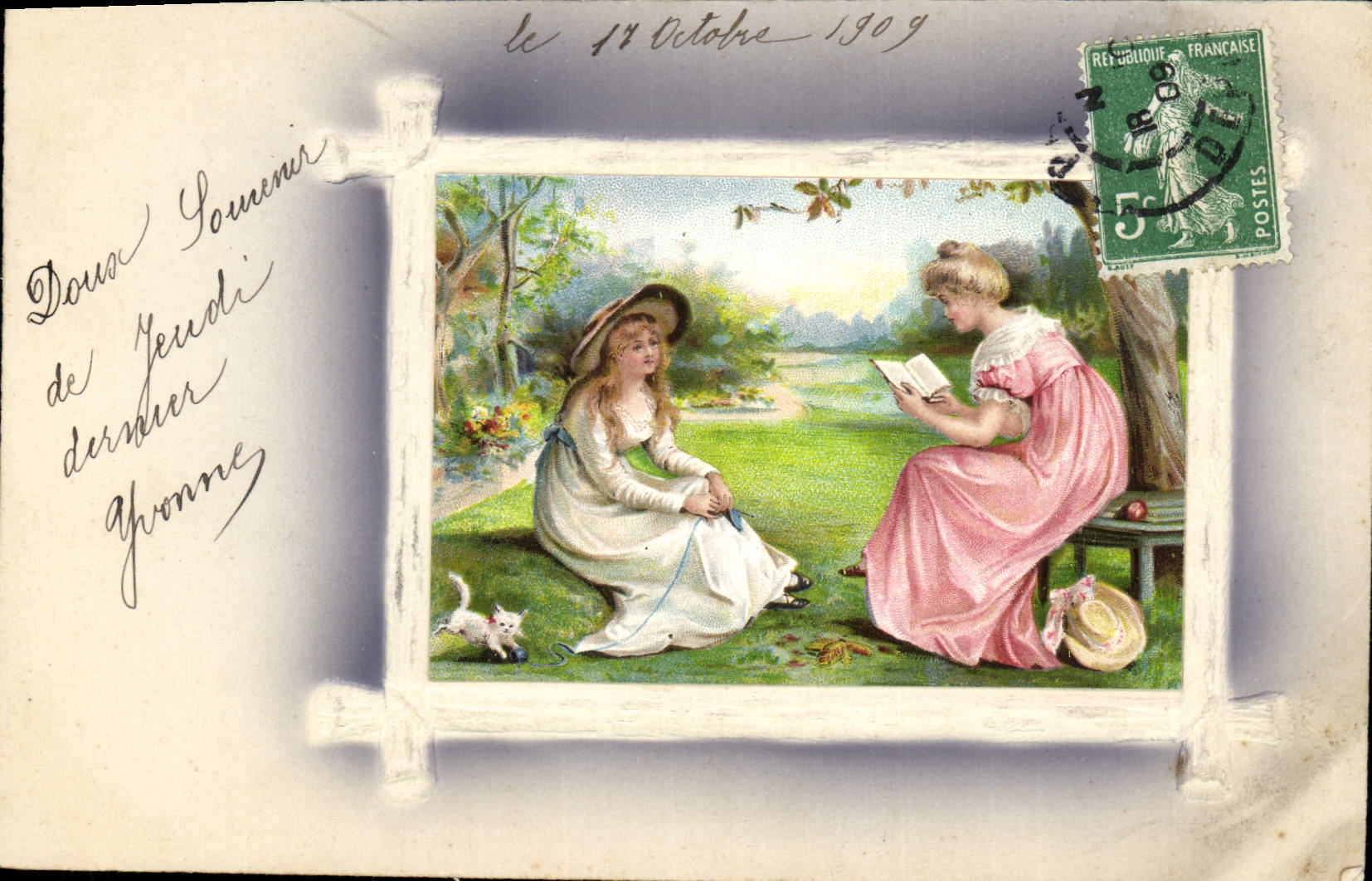 CPA Fantaisie Femme Enfant 