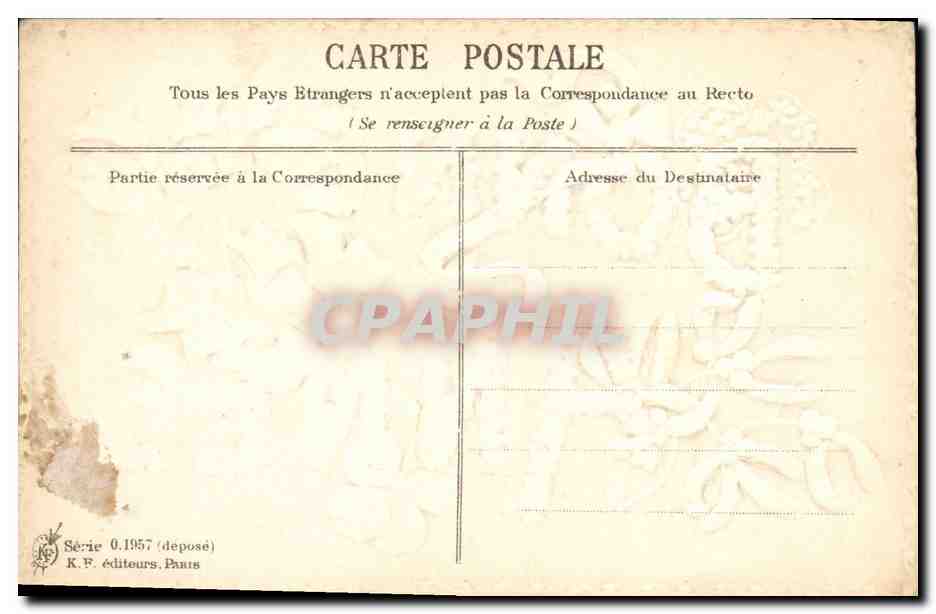CPA Fantaisie Fleurs  — Rückseite
