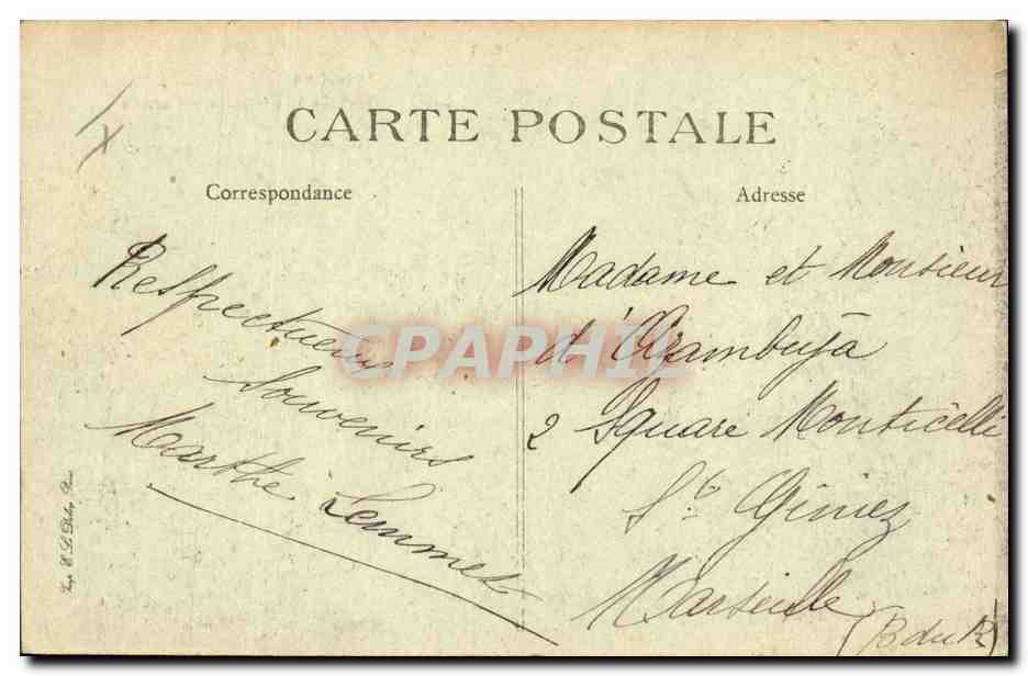 Forêt de SAINT-MICHEL (Aisne) — Une intéressante Famille — Edit. Paul Duez, Saint-Michel — Verso