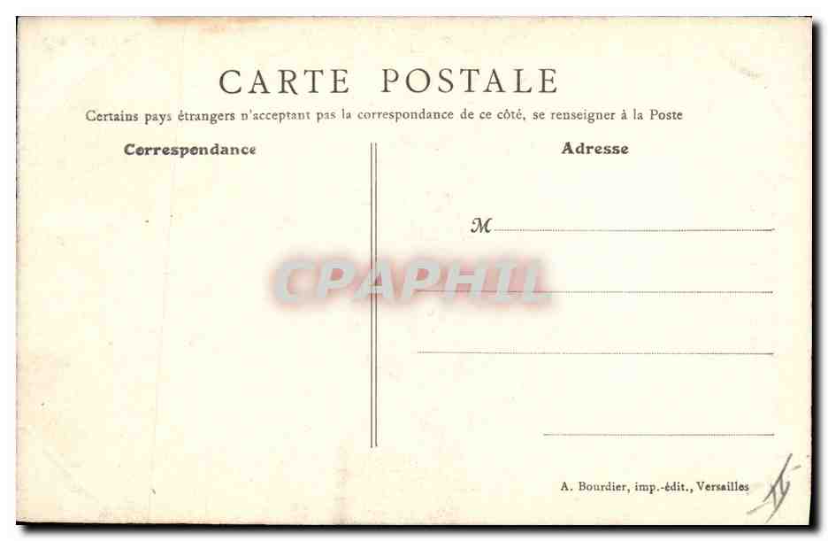 CPA Chasse La Celle des Bordes Petit salon des massacres Cerf  — Verso