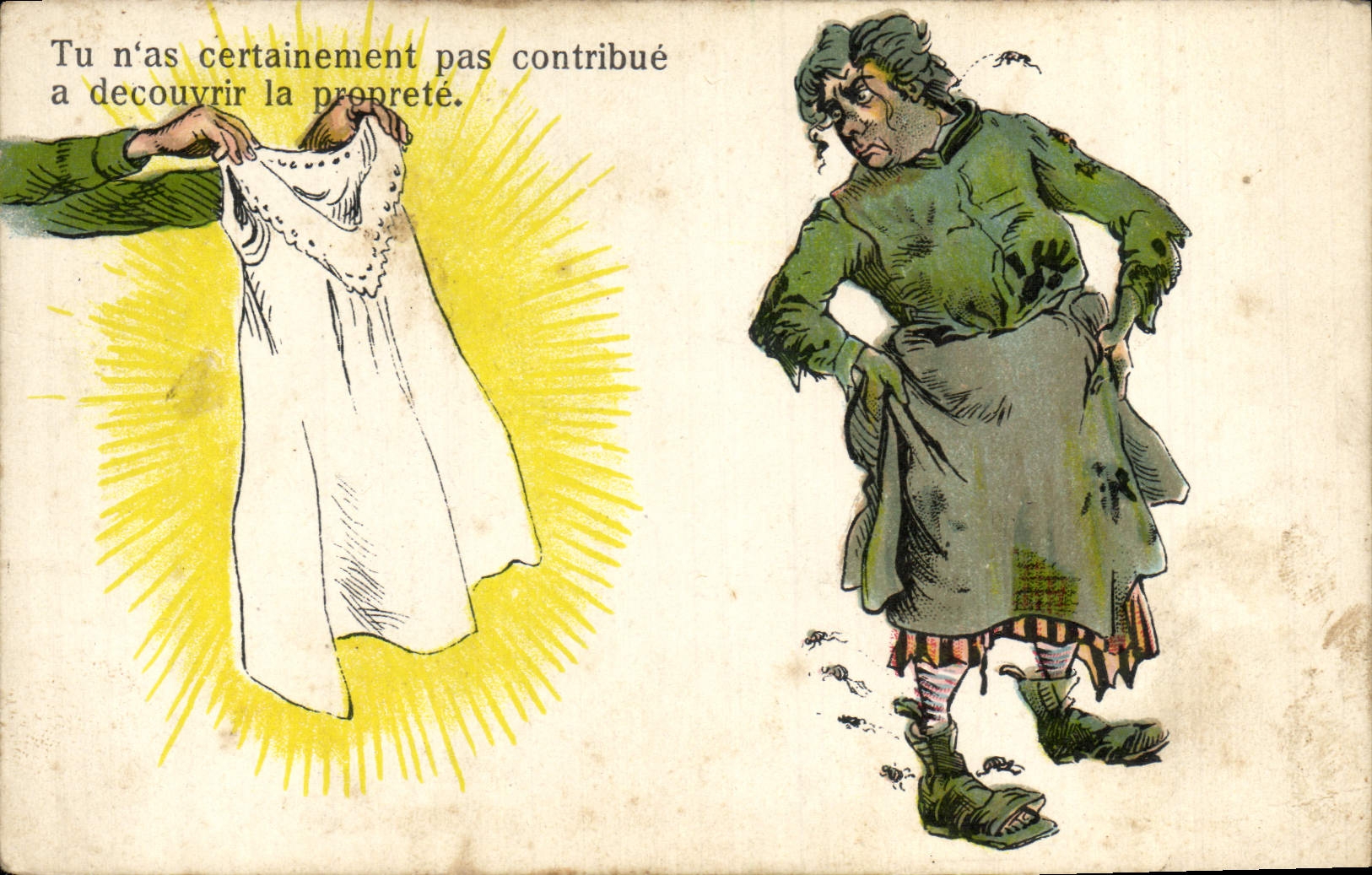 CPA Fantaisie Illustrateur Proprete Femme 