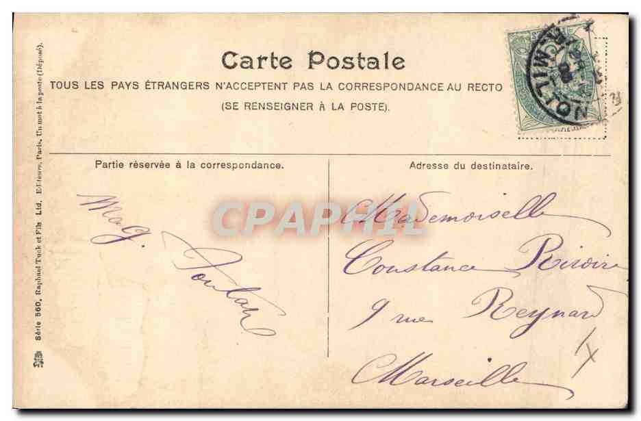 CPA Fantaisie Illustrateur Femme Bonne annee  — Rückseite