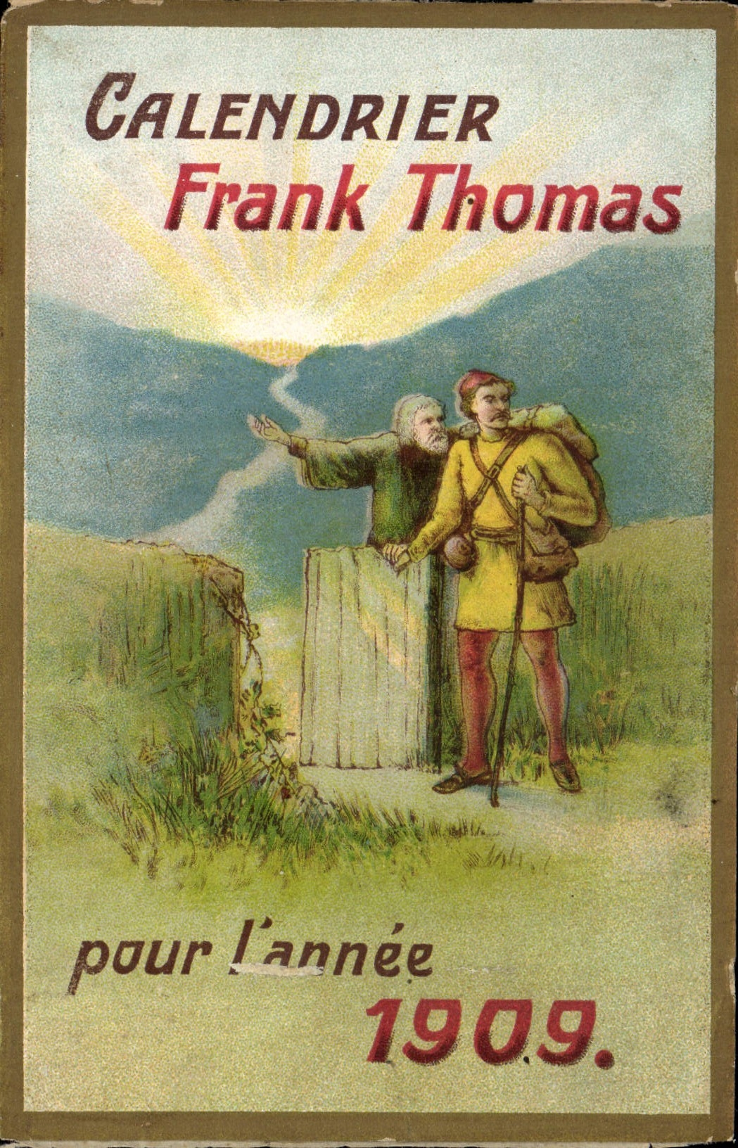 CPA Fantaisie Illustrateur Calendrier Frank Thomas Annee 1909 