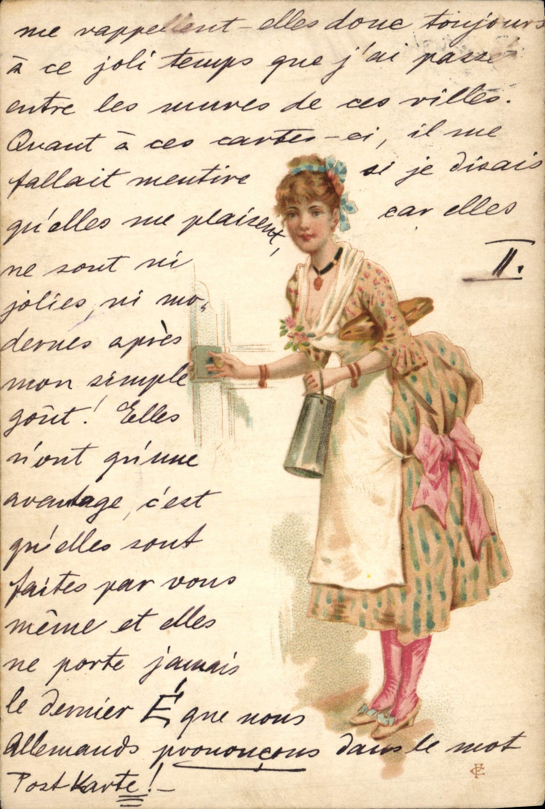 CPA Fantaisie Illustrateur Femme 
