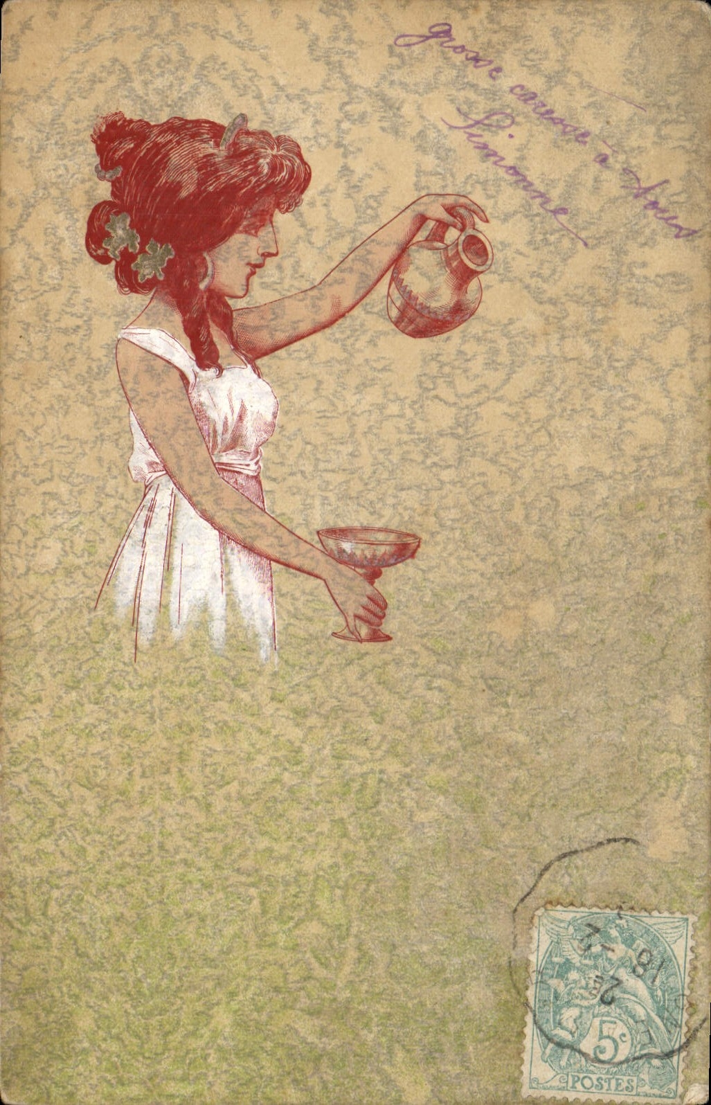 CPA Fantaisie Illustrateur Femme 