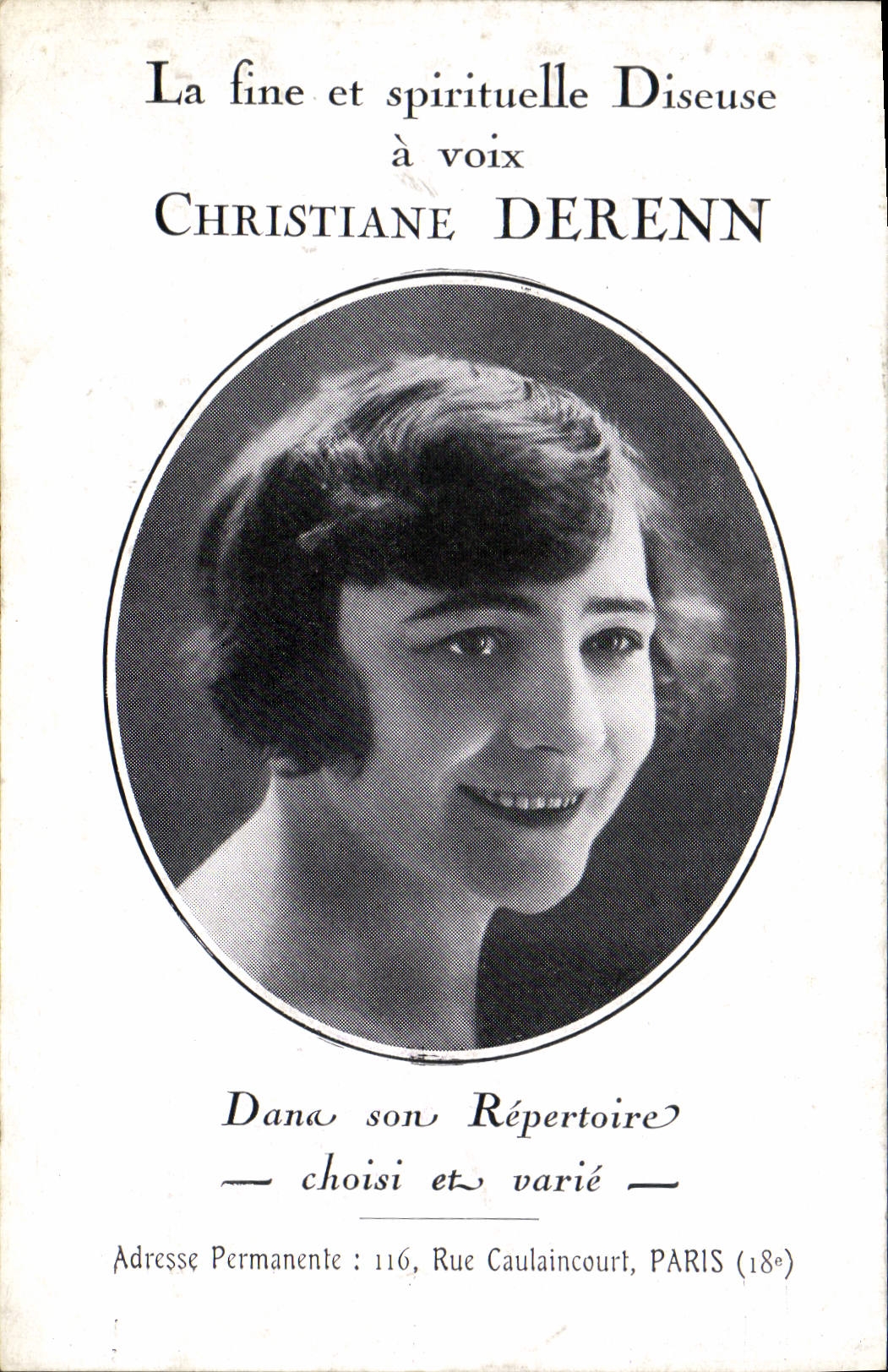 Christiane Derenn — Soprano — Éditeur non identifié
