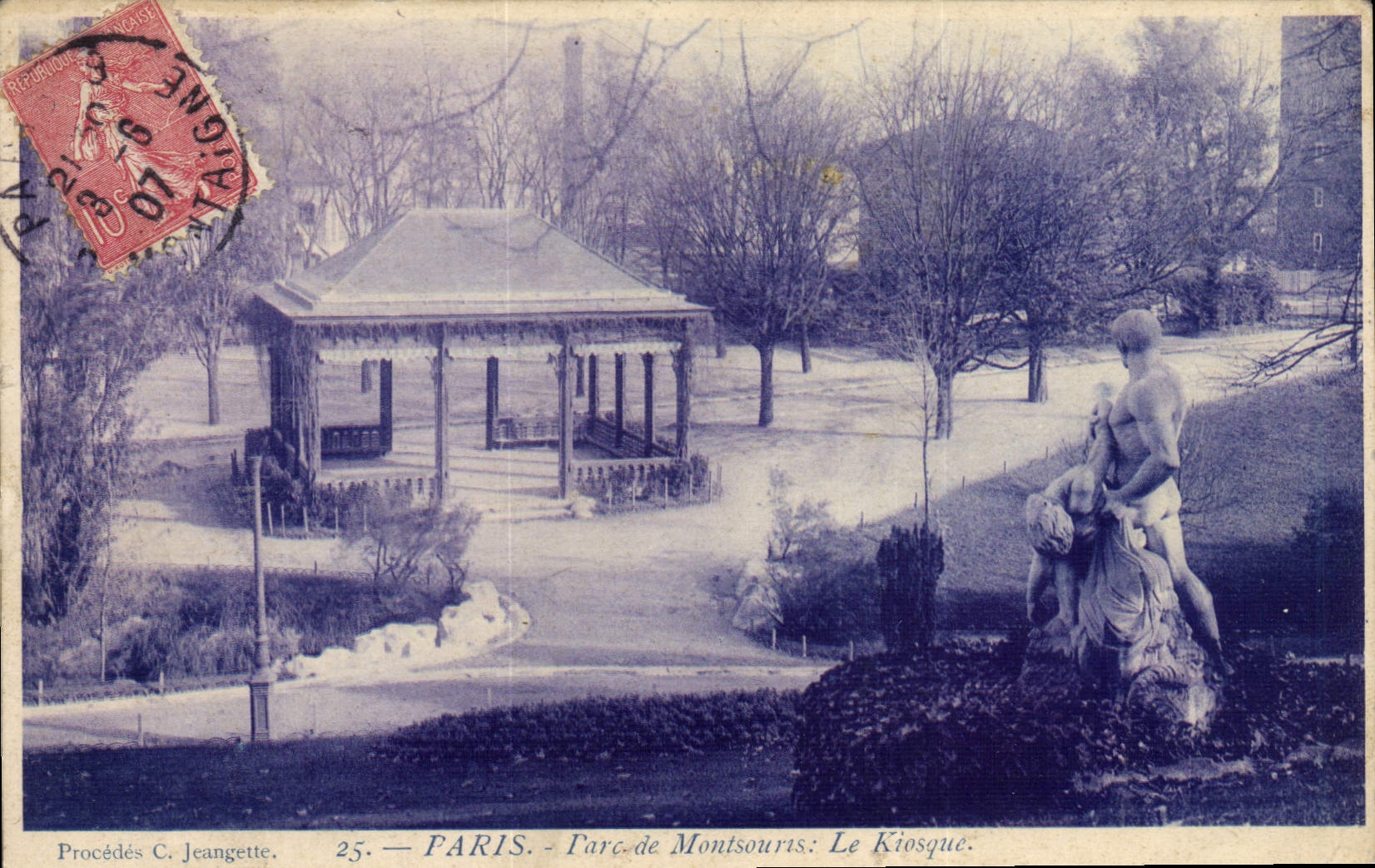 CPA Kiosque Paris Parc Montsouris 