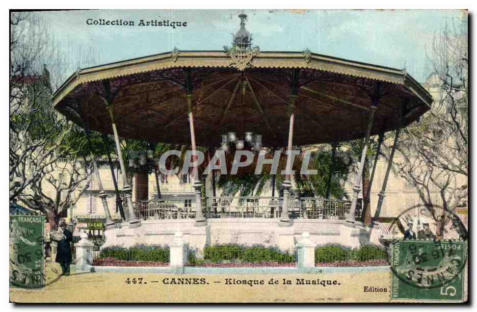 CPA Kiosque de la musique Cannes 
