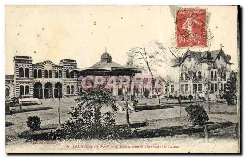 CPA Kiosque Salies de Bearn L'etablissement thermal et le casino 