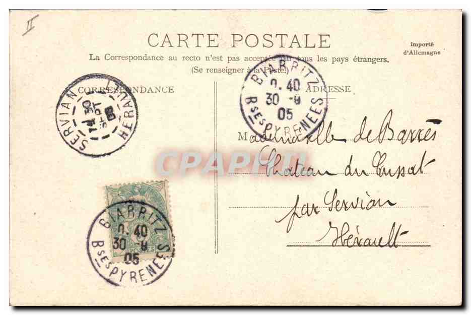 CPA Kiosque Bayonne La place d'armes et l'ADour  — Verso