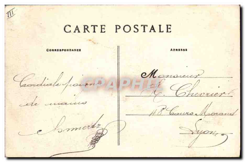 Belfort — Le Kiosque à Musique, le Château et l'Hôtel-de-Ville — A et H.C. — Achterkant