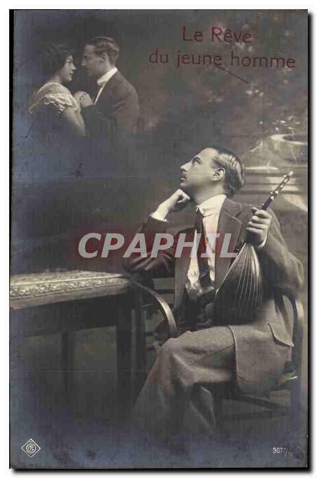 CPA Fantaisie Homme Musique 