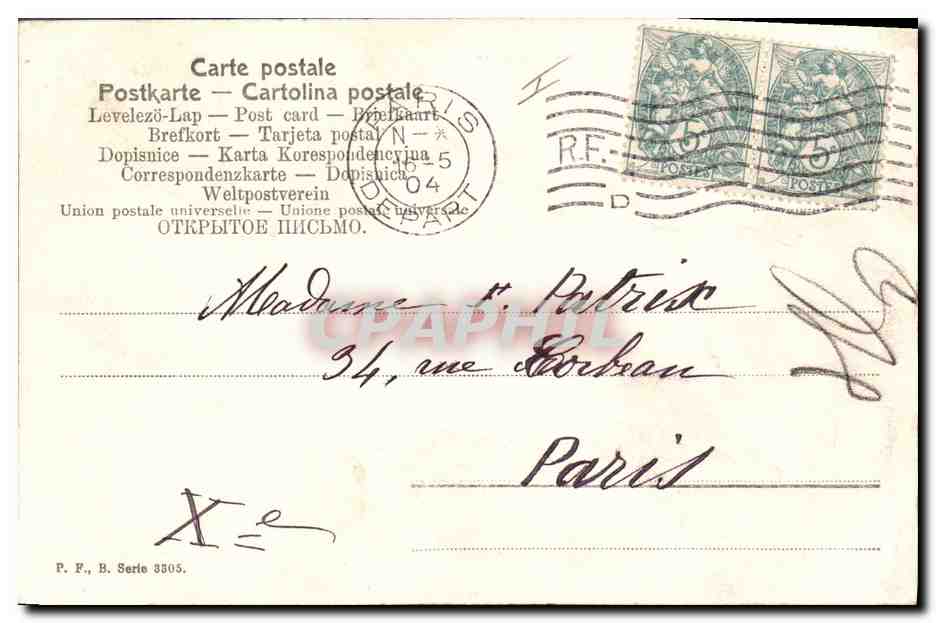 CPA Fantaisie Enfant  — Rückseite