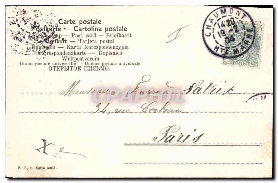 CPA Fantaisie Enfant  — Rückseite