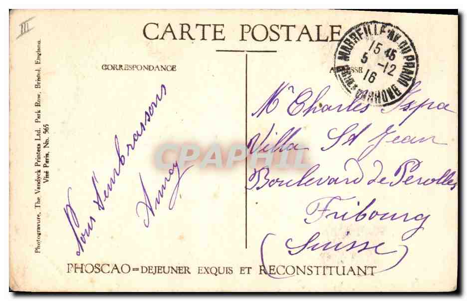 CPA Militaria Les vainqueurs de la Marne General Maunoury  — Verso