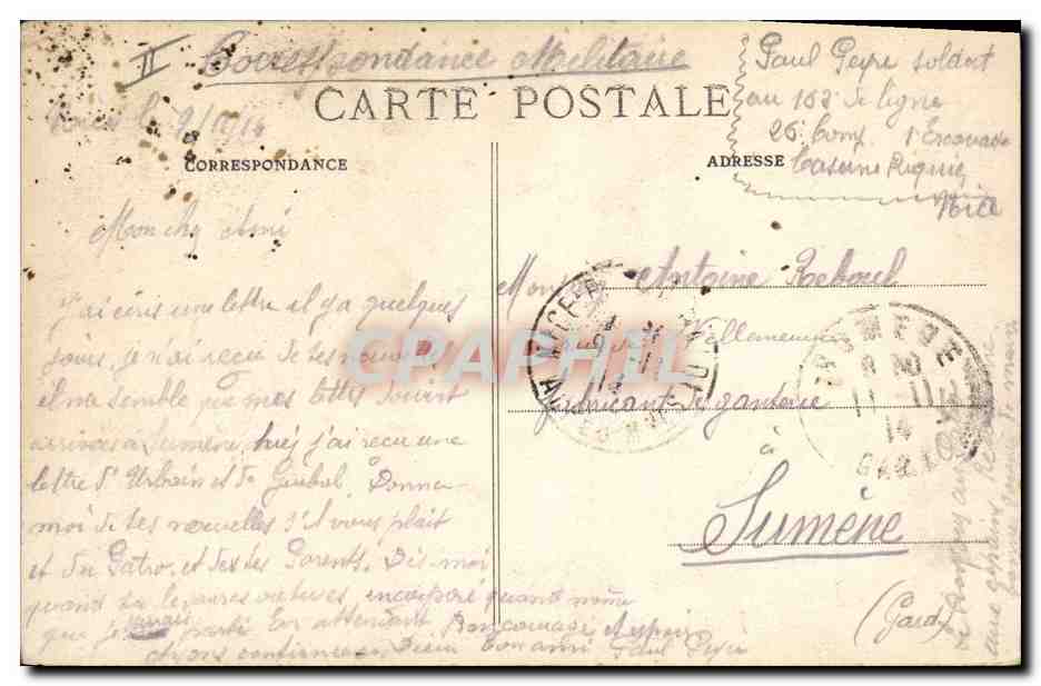 CPA Militaria General Pau  — Rückseite