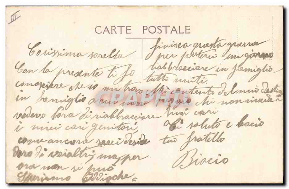 CPA Militaria General Cadorna Lord Kitchener  — Verso