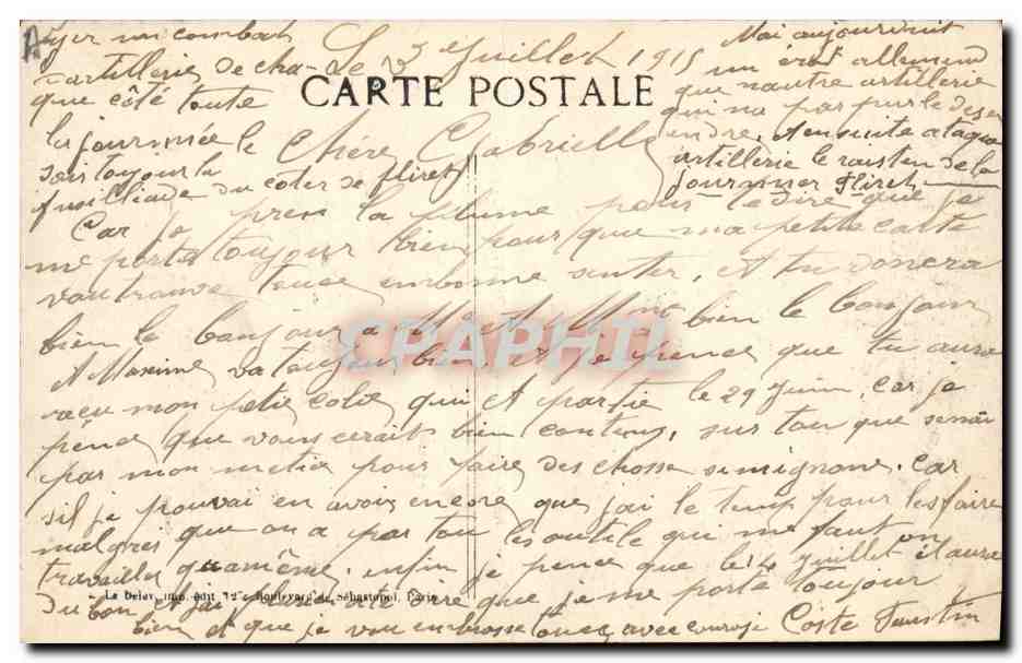 CPA Militaria Nos poilus en Alsace  — Verso