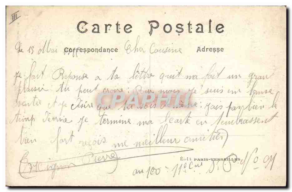 CPA Militaria Le general pau  — Verso